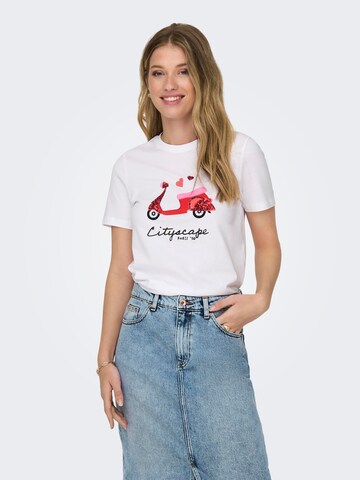 ONLY - Camiseta 'KITA' en blanco: frente