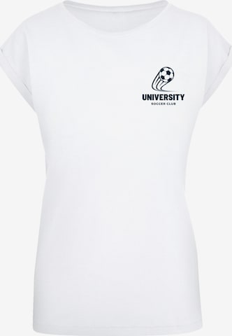 F4NT4STIC Shirt 'University Soccer Club Classic Minimalist' in White: front