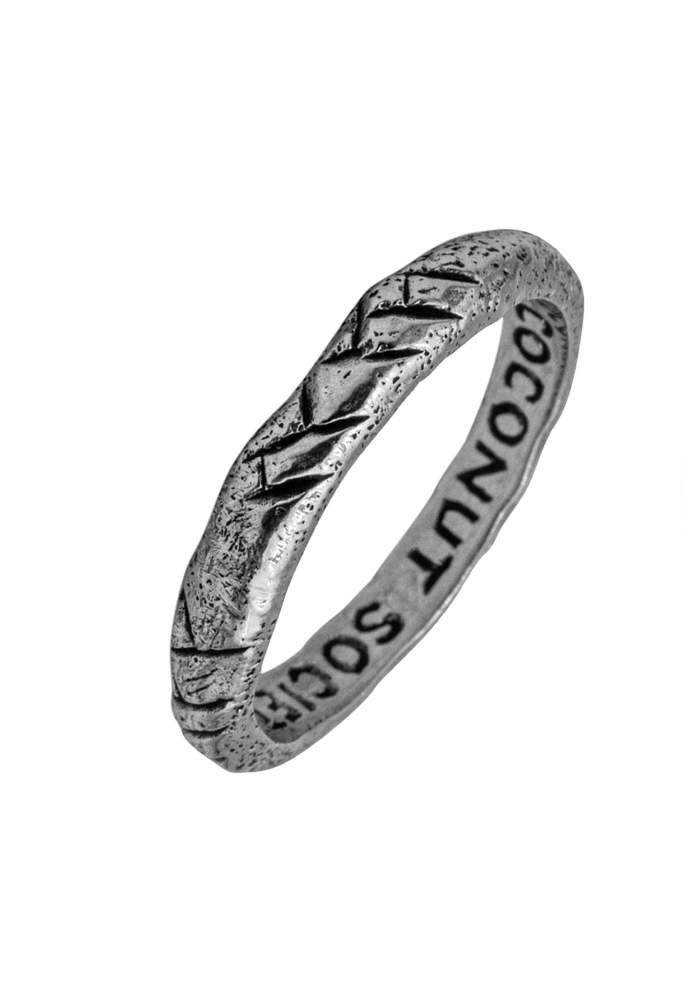 Haze&Glory Ring 'Coconut Society Stacking' in Silber: Vorderseite