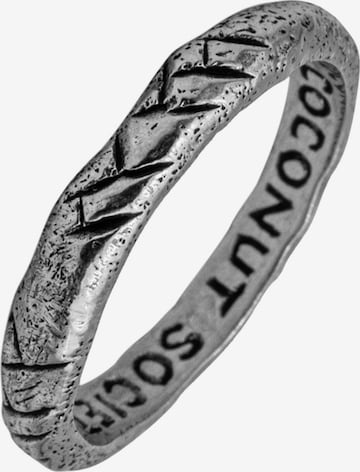 Haze&Glory Ring 'Coconut Society Stacking' in Silver: front