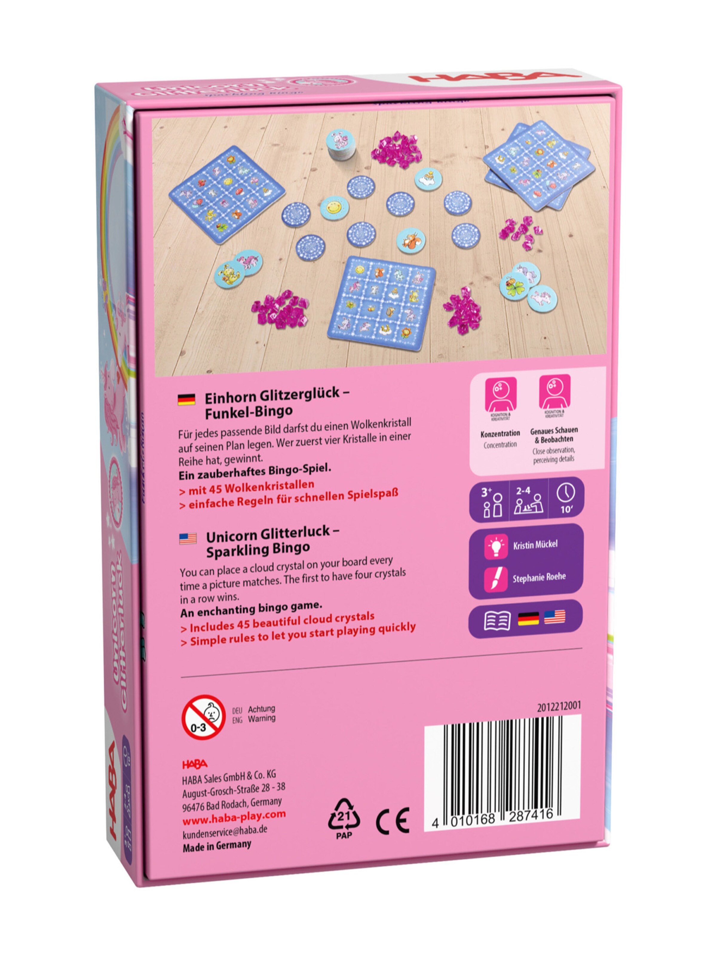 HABA Game 'Einhorn Glitzerglück - Funkel-Bingo' in Mixed colours