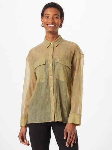 Calvin Klein Jeans Blouse in Green: front