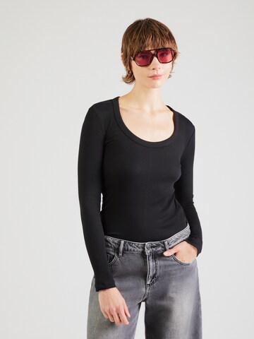 Tricou 'AWSAFRAN' de la Aware pe negru: față