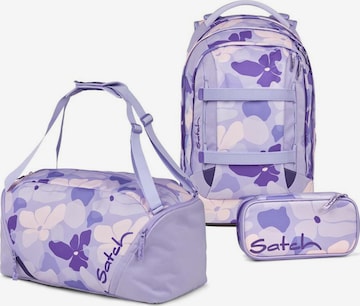 Satch Rucksack 'Pack Schulrucksack Set 3tlg.' in Lila: Vorderseite
