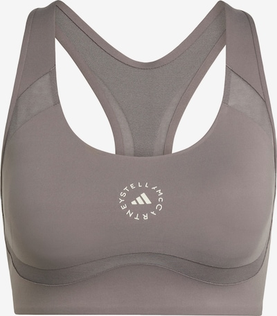 ADIDAS BY STELLA MCCARTNEY Спортивный бюстгальтер 'Power Impact Training Bra Medium' в Шоколадный / Белый, Обзор товара