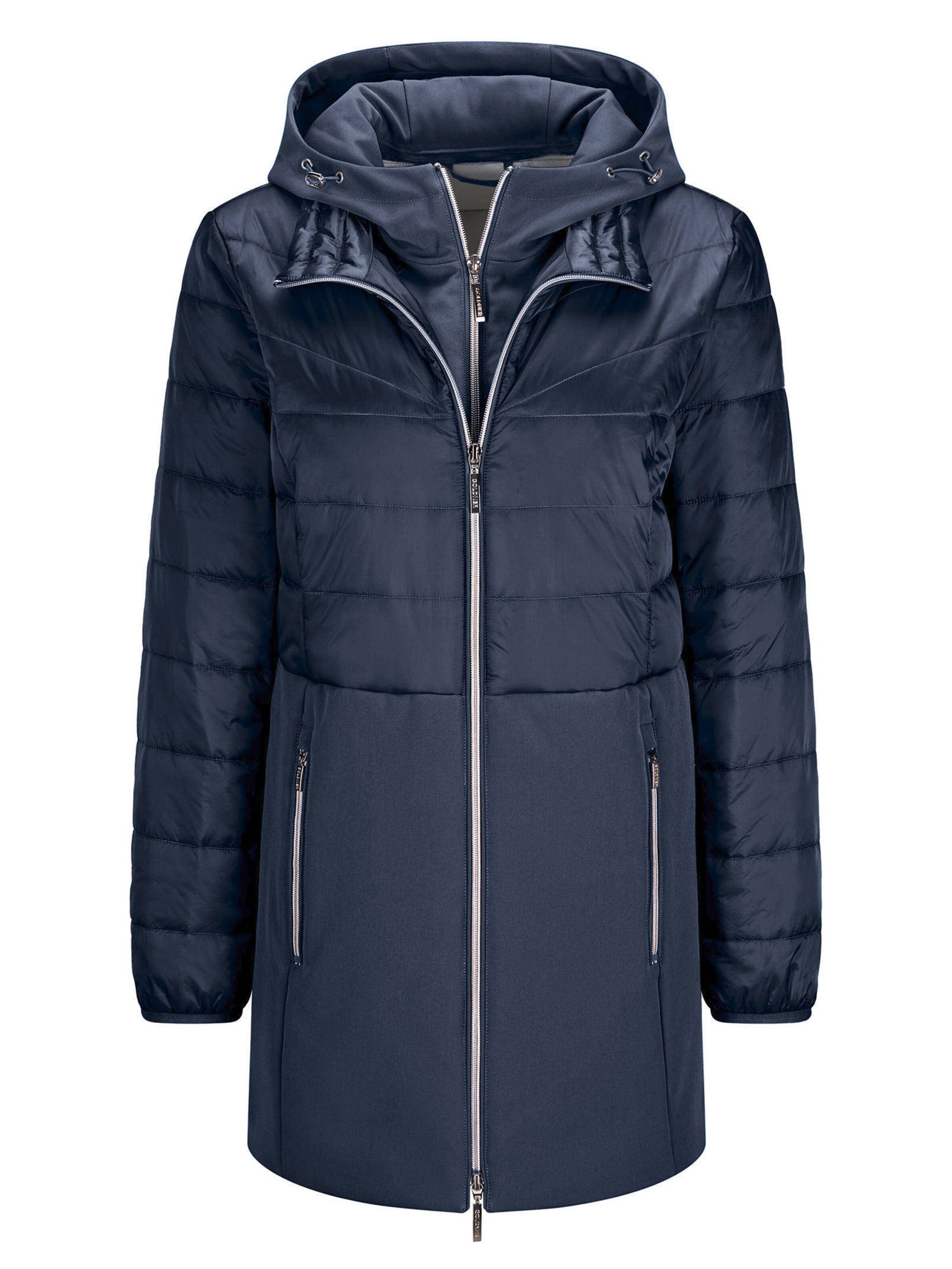 Manteau mi-saison Goldner en bleu : devant