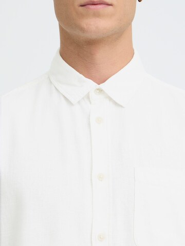 BLEND Regular Fit Leinenhemd ' BHLins ' in Weiß