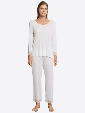 Pyjama ' Cire Nightwear ' Hanro en blanc : devant