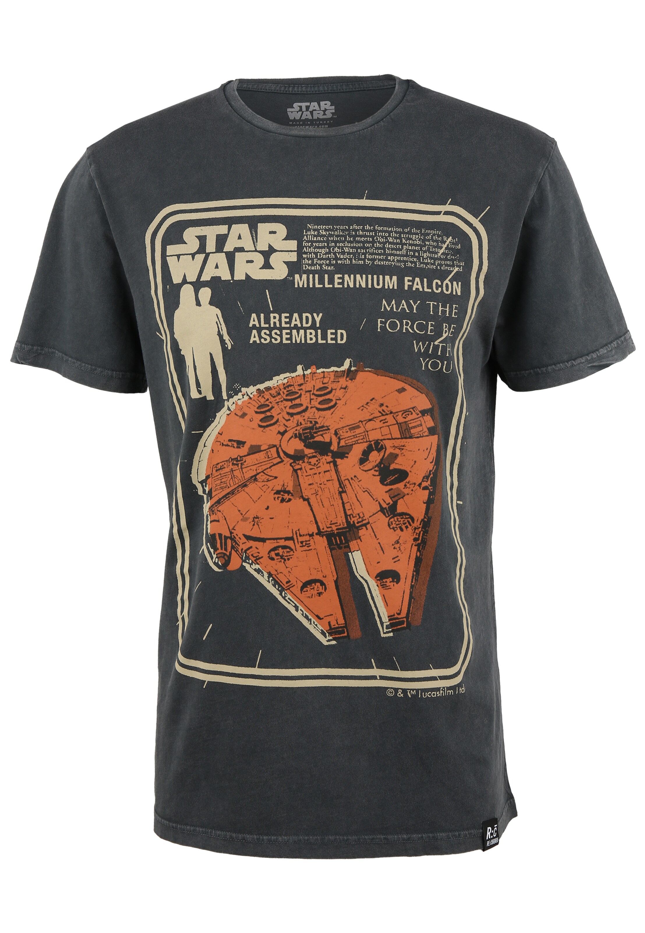 Recovered Shirt 'Star Wars Millenium Falcon Assembled' in Dark grey, Item view