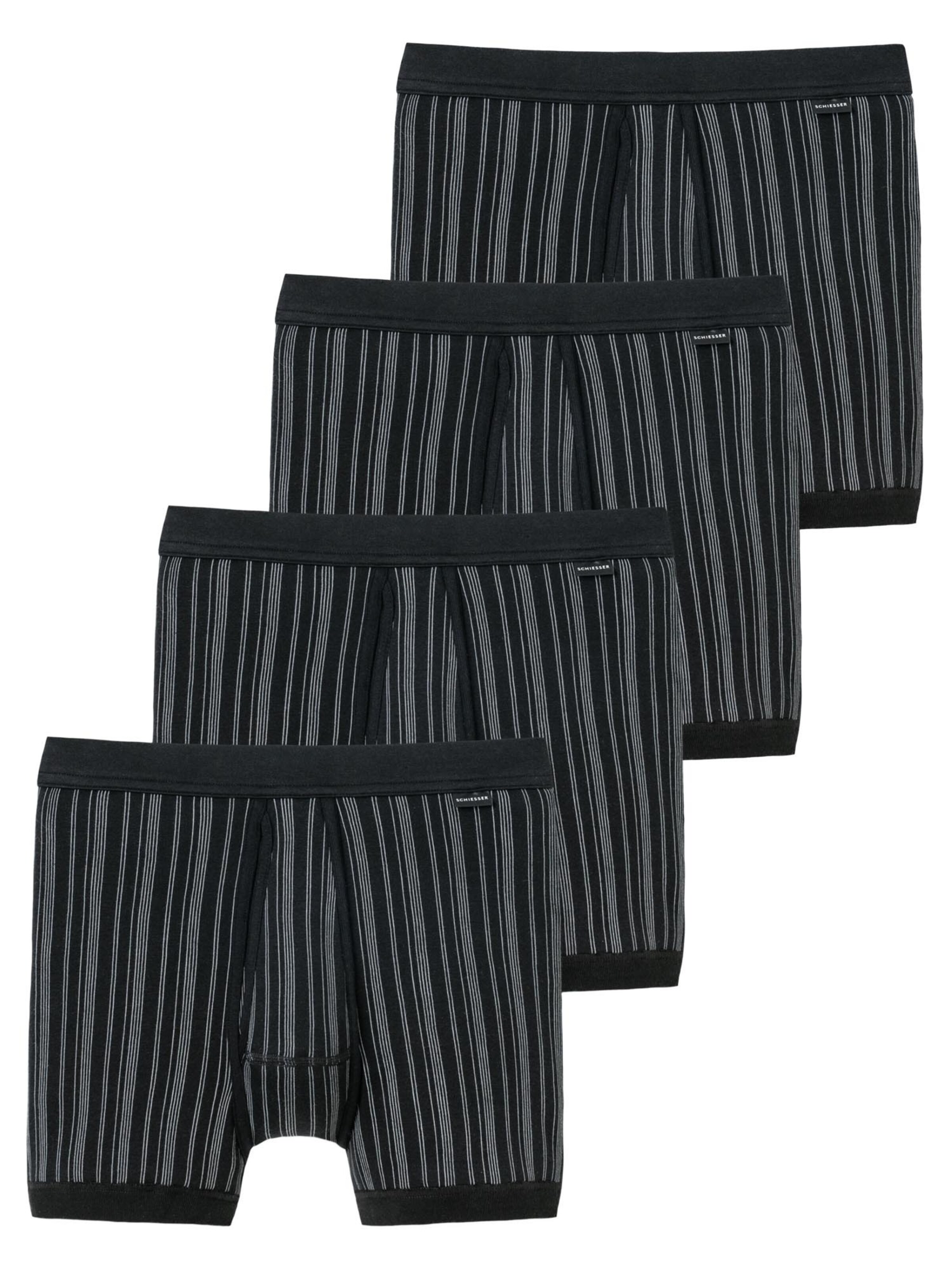 SCHIESSER Boxershorts 'Original Classics Feinripp' in de kleur Zwart, Productweergave