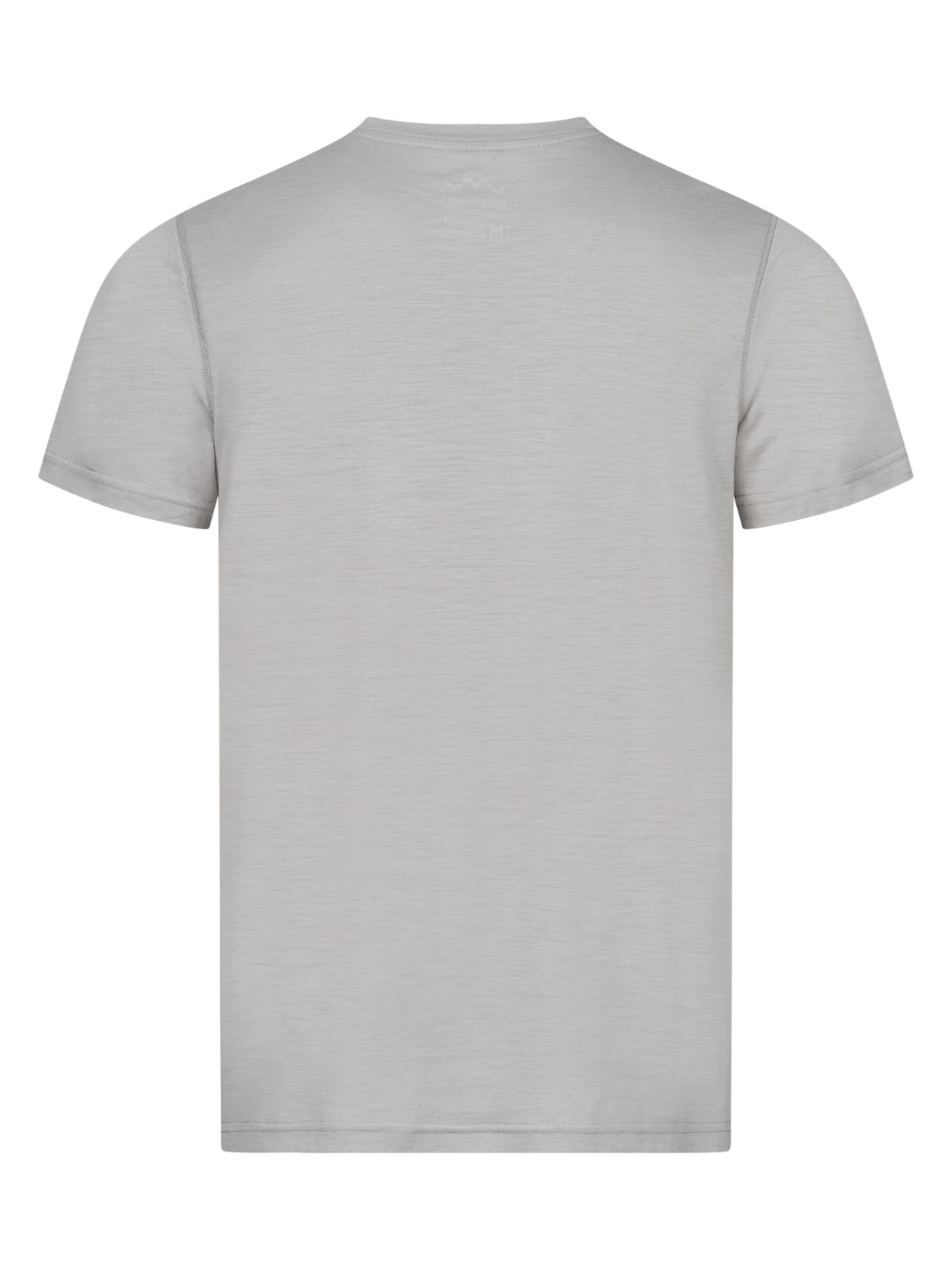 Alpenwert Shirt 'T-Shirt Herren Merino' in Grey