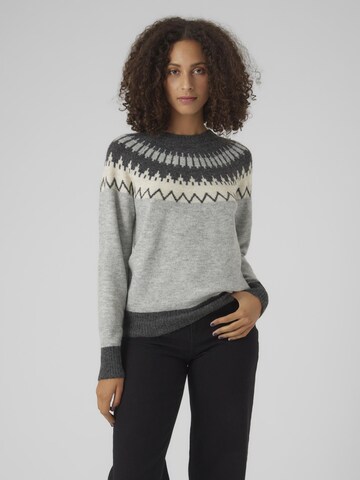VERO MODA Sweater 'SIMONE' in Grey: front