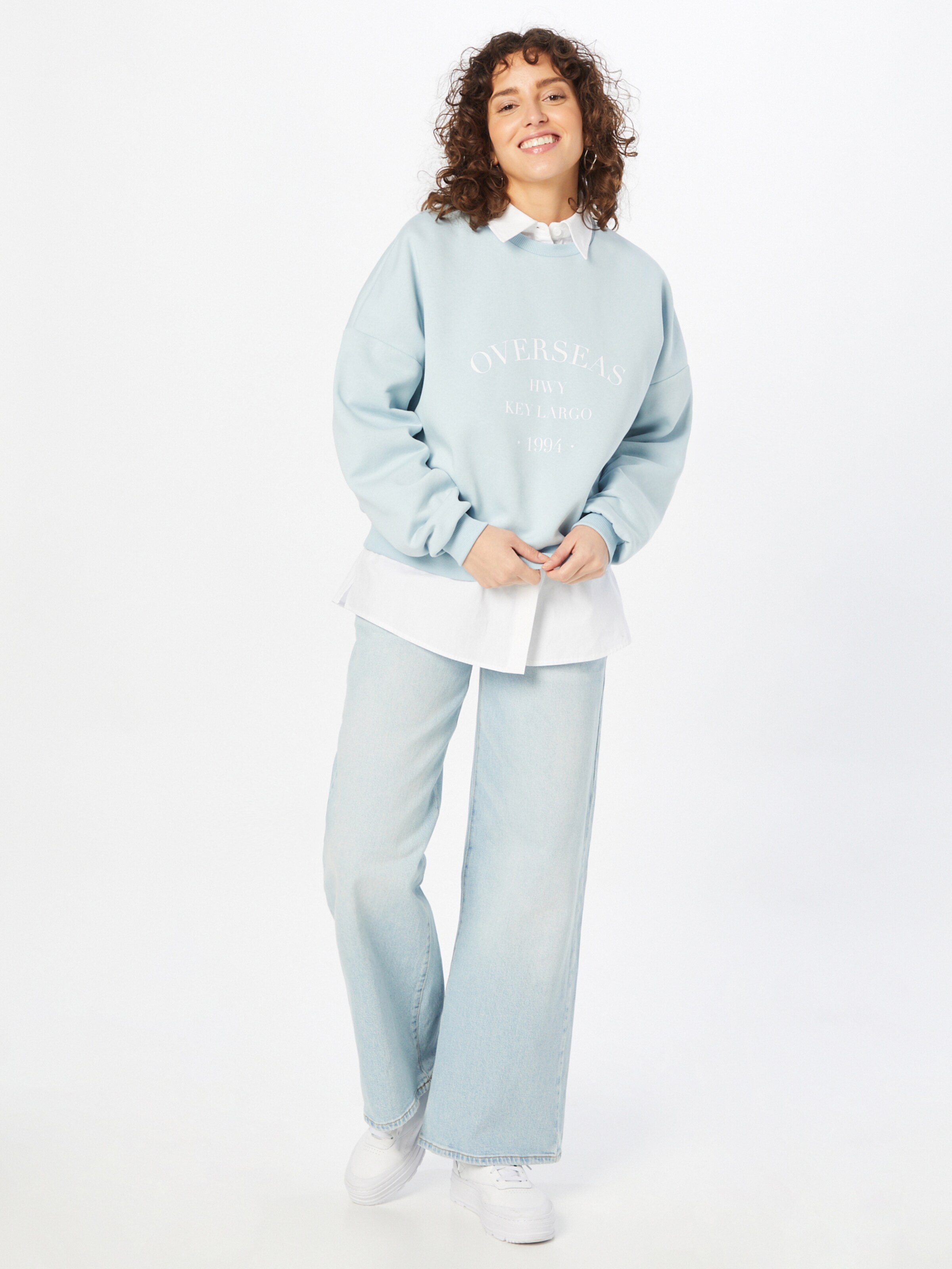 Frauen Sweat Key Largo Sweatshirt 'ISLAND' in Hellblau - AY87800 Frauen Sweat Key Largo Sweatshirt 'ISLAND' in Hellblau - AY87800