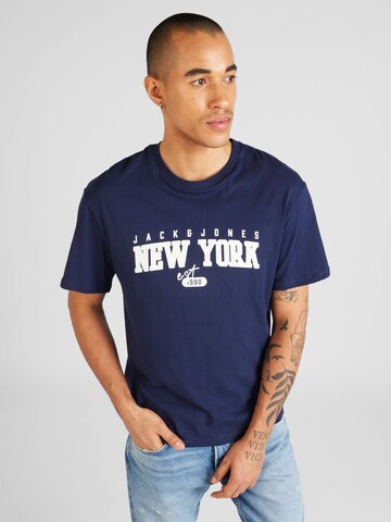 Tricou 'CORY' de la JACK & JONES pe albastru: față