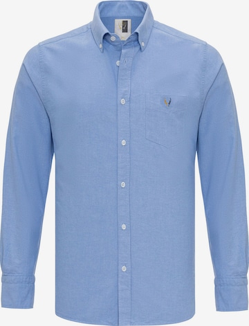 By Diess Collection Regular fit Button Up Shirt in Blue: front
