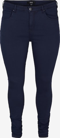 Zizzi Skinny Fit Дънки 'Amy' в синьо: отпред