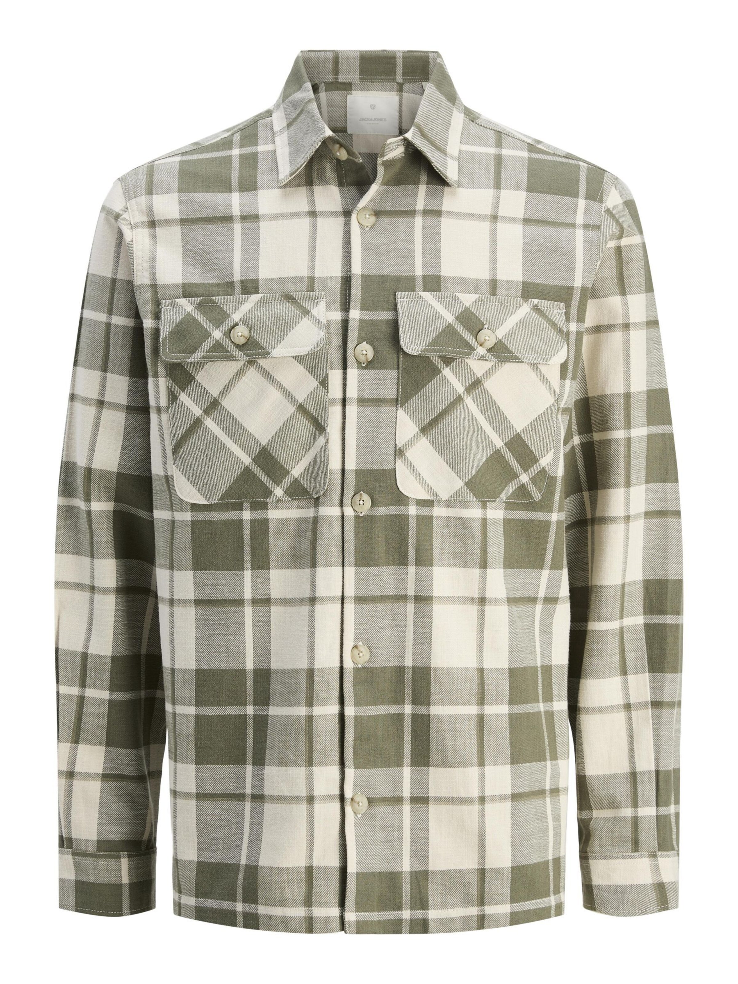 JACK & JONES Button Up Shirt 'JPRCCRAYMOND SPRING' in Green: front