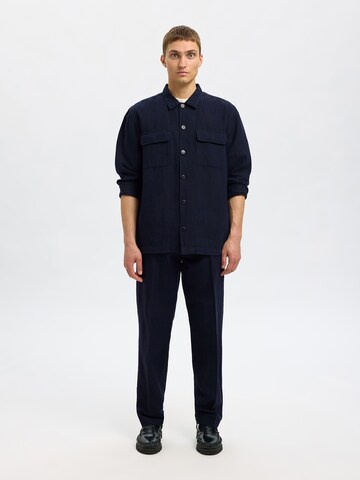 SELECTED HOMME Regular Pressveckad byxa 'SLH196-LEROY' i blå
