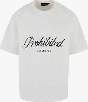 balta Prohibited Marškinėliai: priekis