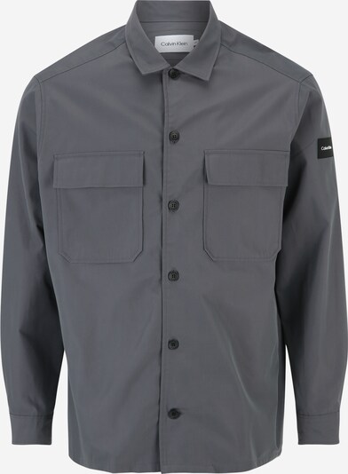 Calvin Klein Big & Tall Button Up Shirt in Grey / Black / White, Item view