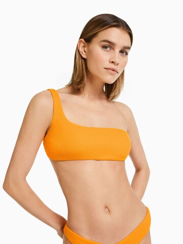 Bershka Bustier Bikini zgornji del | oranžna barva