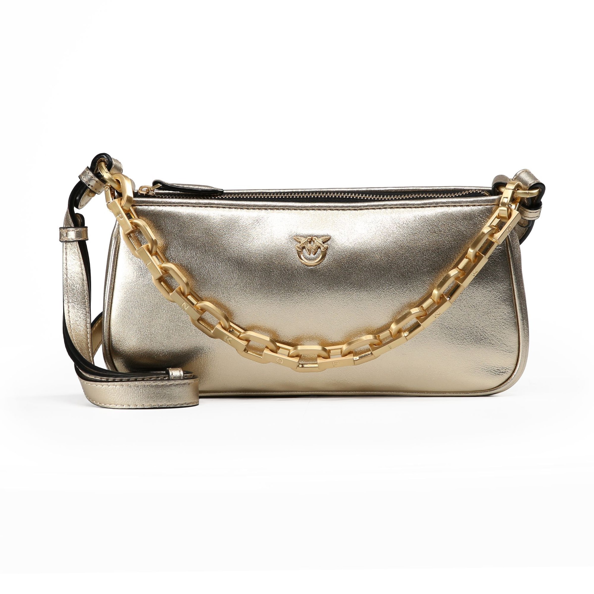 PINKO Handbag 'Half Moon' in Gold: front