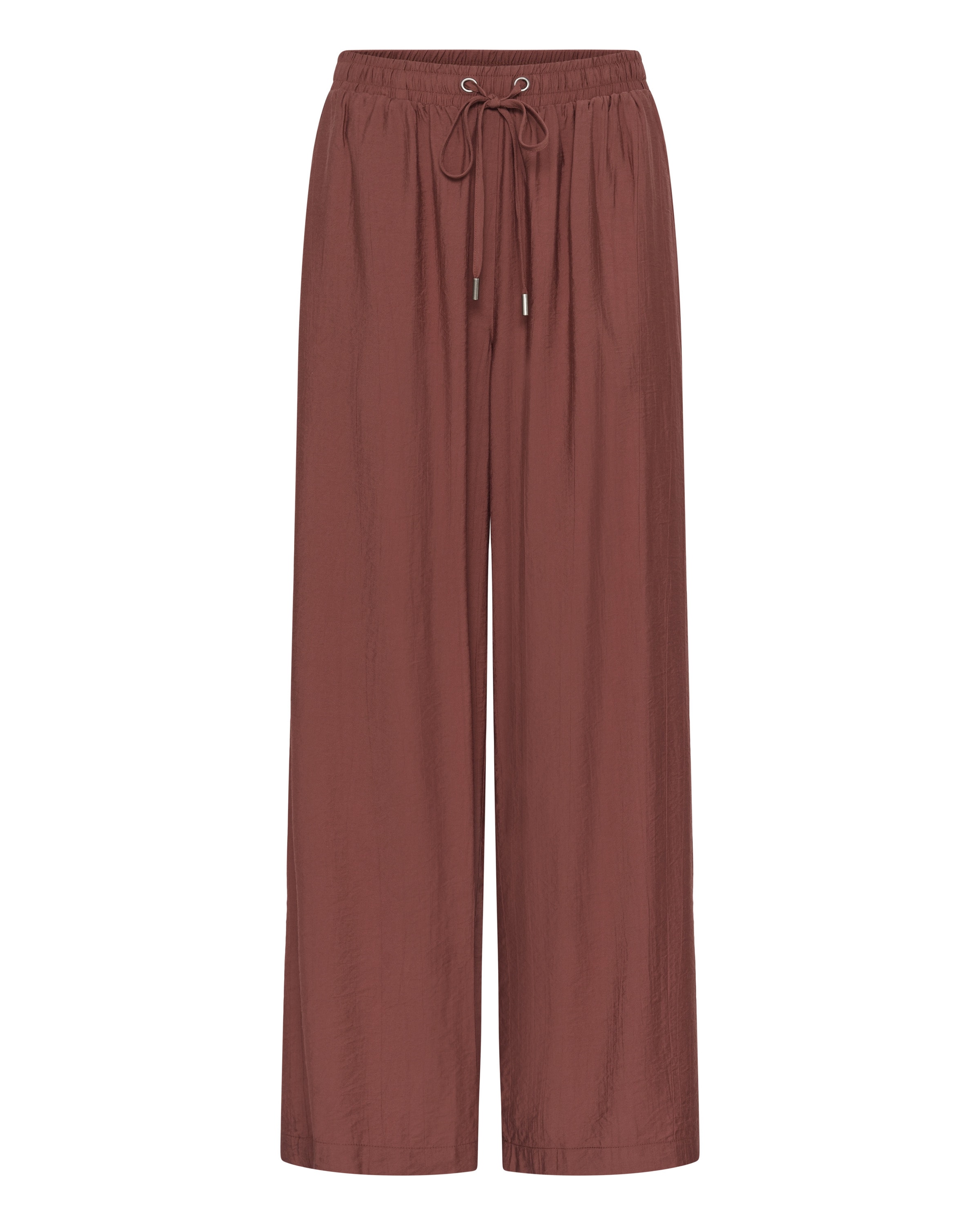 Kaffe Wide Leg Hose in Braun: Vorderseite