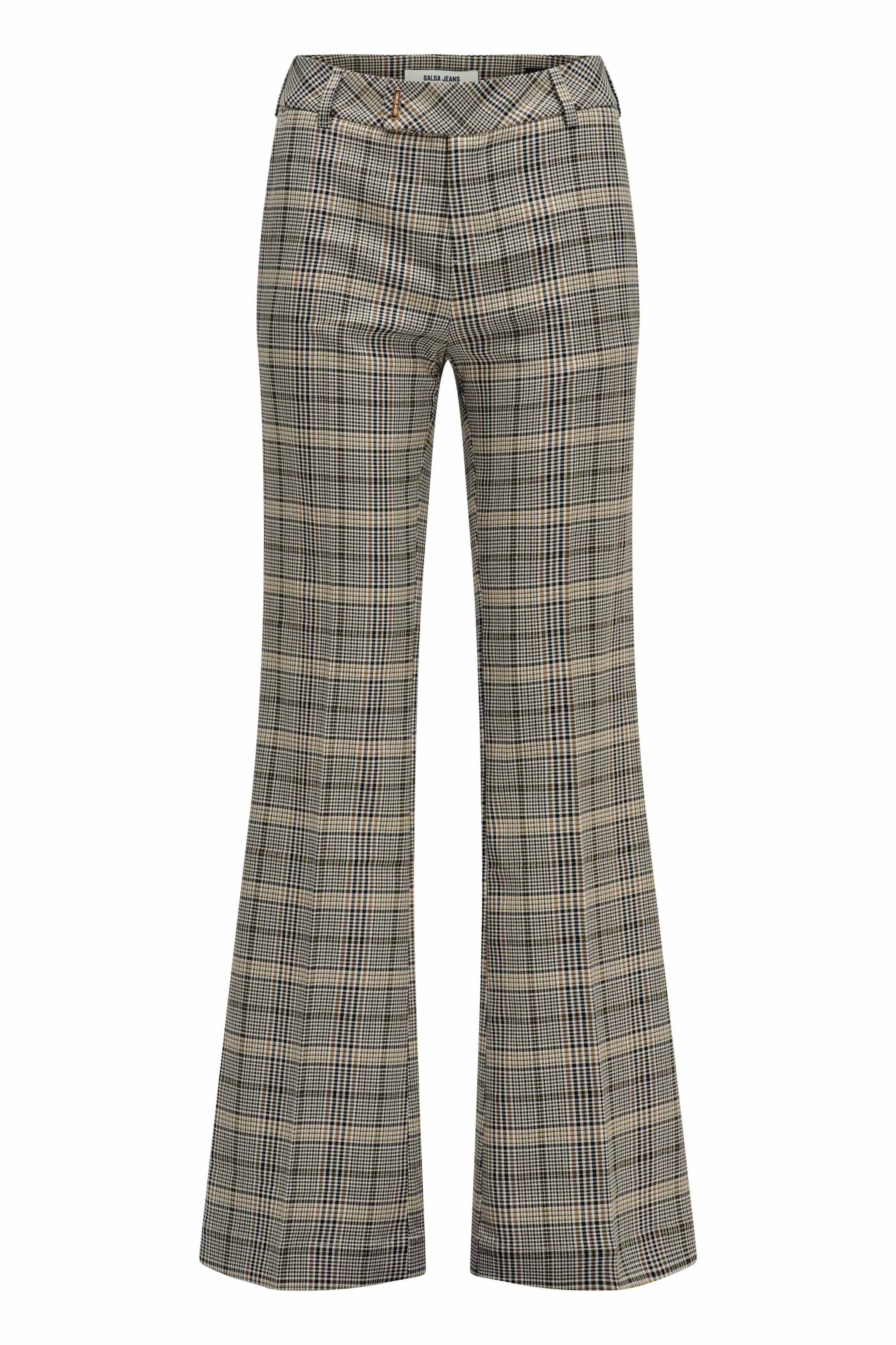 Salsa Jeans Flared Trousers in Brown: front