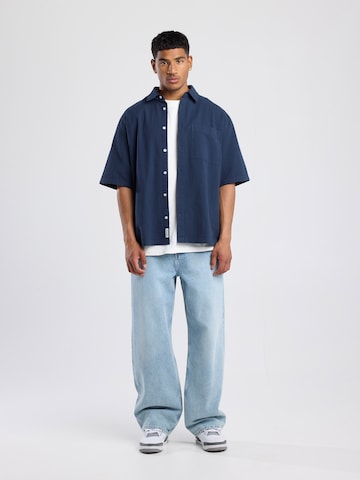 America Today Comfort fit Button Up Shirt in Blue