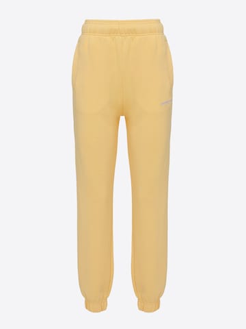 UNFOLLOWED x ABOUT YOU Tapered Pants 'VIBE' in Yellow: front