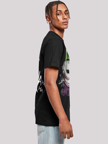 F4NT4STIC Shirt 'Suicide Squad Joker Coloured Smile' in Black