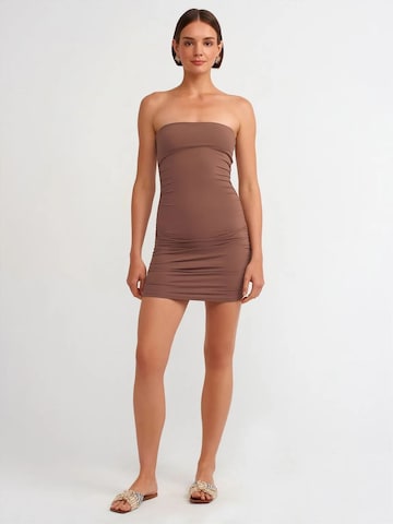 Dilvin Mini Kleid in Braun