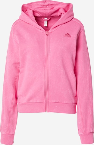 ADIDAS SPORTSWEAR Athletic Zip-Up Hoodie 'ALL SZN' in Pink: front