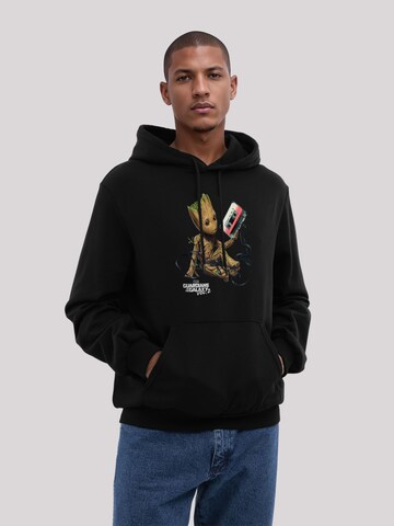 F4NT4STIC Sweatshirt 'Marvel Guardians Of The Galaxy Vol2 Groot Tape' in Black: front