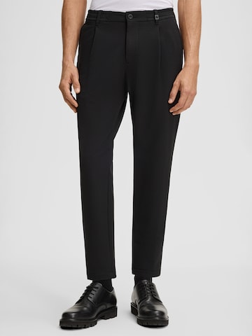 Regular Pantalon à plis ' Lui ' STRELLSON en noir : devant