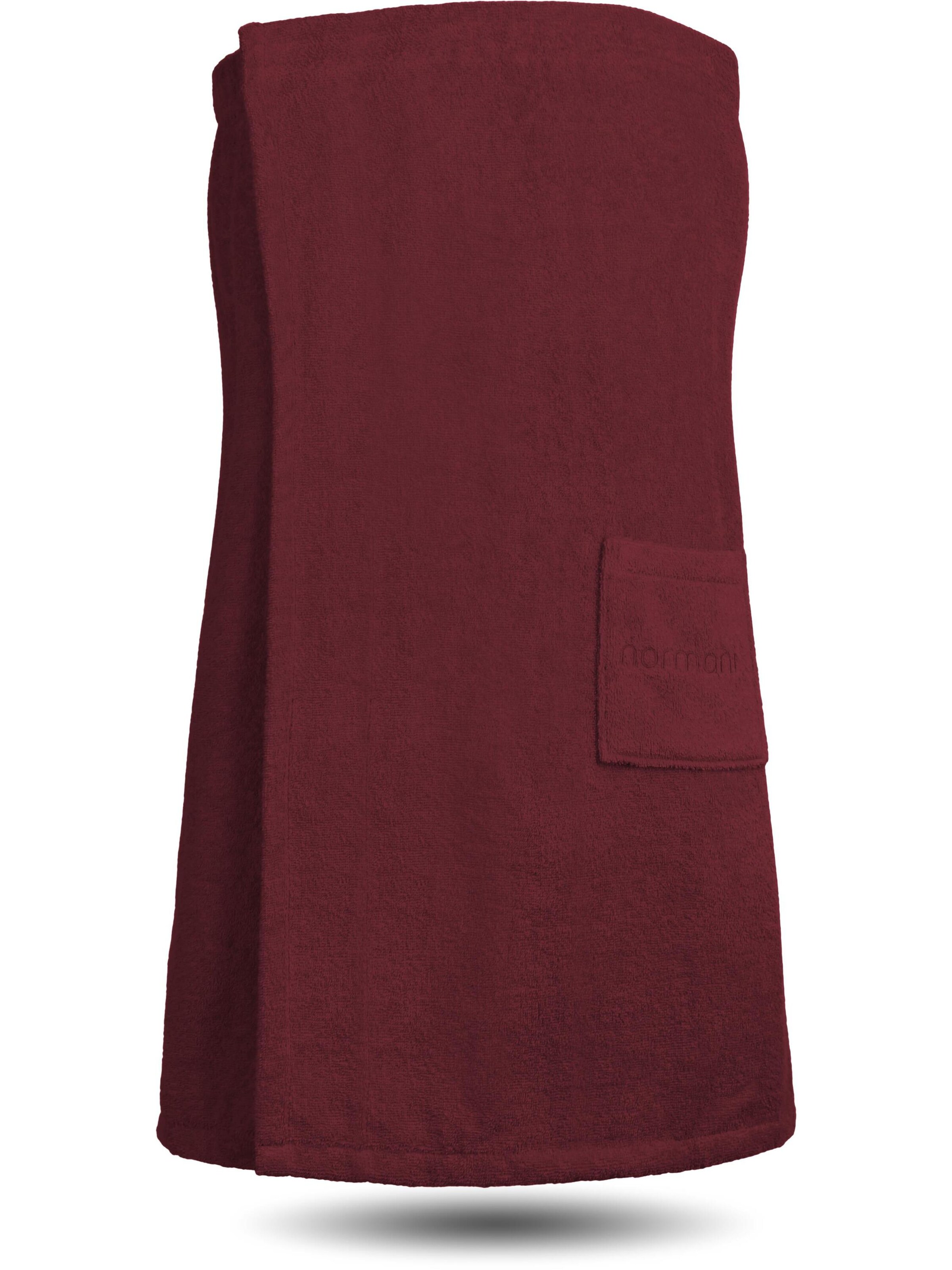 normani Short Bathrobe in Red: front