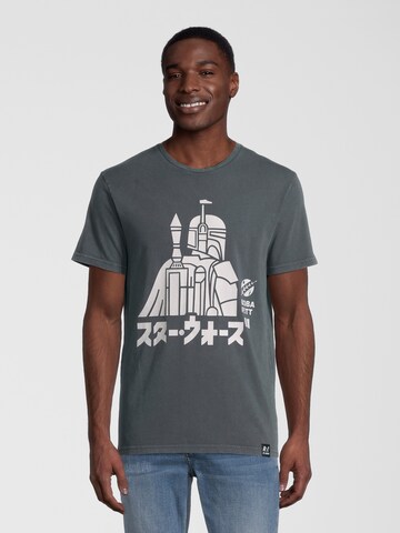 Recovered Shirt 'Boba Fett' in Grijs: voorkant