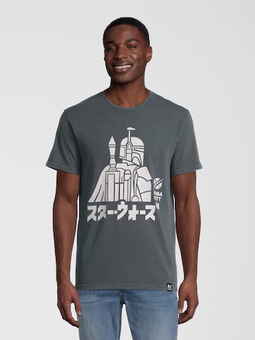 Recovered T-Shirt 'Boba Fett' in Grau: predná strana