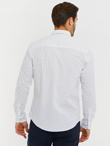 Threadbare Regular fit Button Up Shirt 'Trim' in White