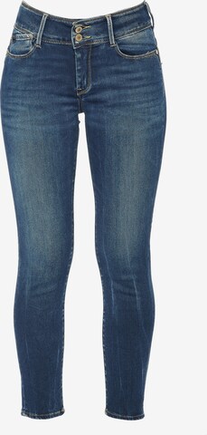 Le Temps Des Cerises Slimfit Jeans 'ULTRPULC' in Blauw: voorkant