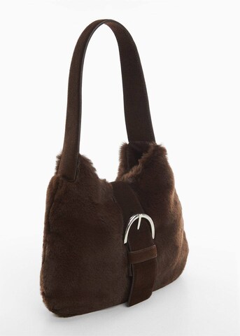 MANGO Shoulder Bag 'copito' in Brown