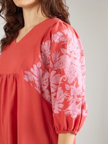 Vero Moda Curve Dress 'VMTIPPE TROPA' in Red