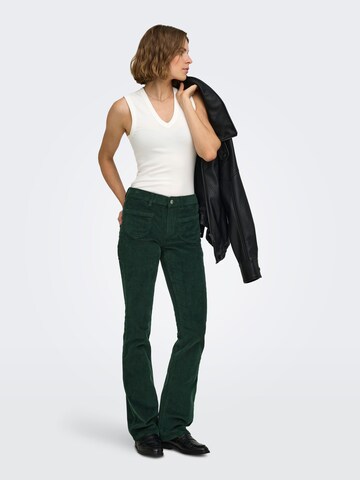 ONLY Flared Trousers 'GLOBAL' in Green