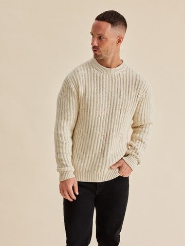 DAN FOX APPAREL Sweater 'Matthew' in White: front