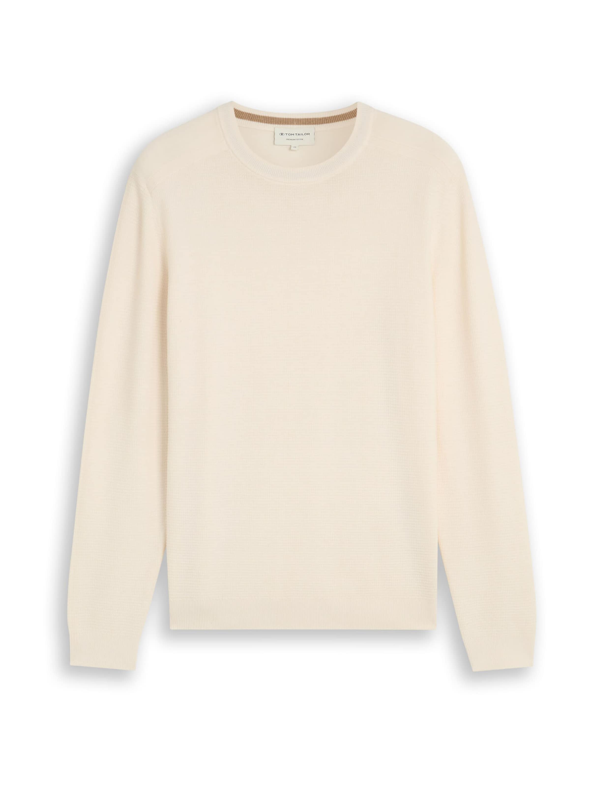 Pull-over TOM TAILOR en beige : devant
