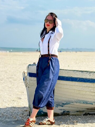 regular Pantaloni 'Pantalon pirat 3/4, denim, albastru' di IUnique in blu