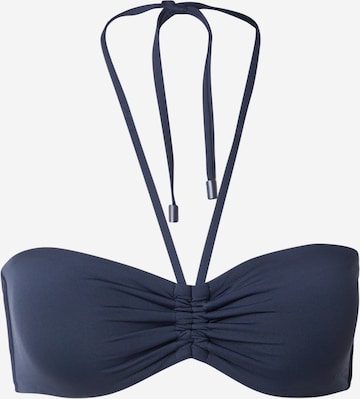 Marc O'Polo Bandeau Bikinitoppi 'Essentials' värissä sininen: etupuoli