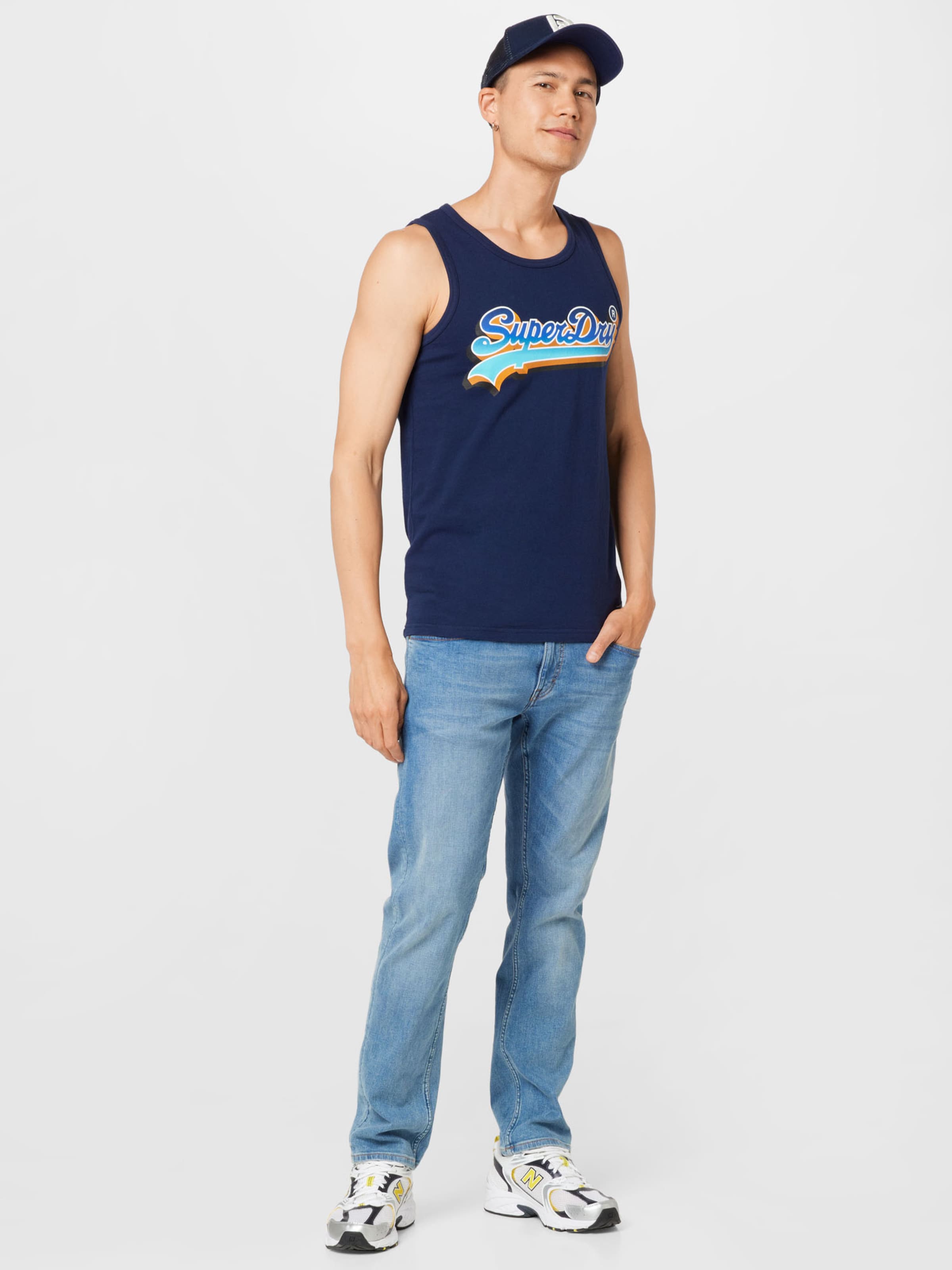 Männer Shirts Superdry Top in Marine, Aqua, Dunkelblau - FN28485 Männer Shirts Superdry Top in Marine, Aqua, Dunkelblau - FN28485