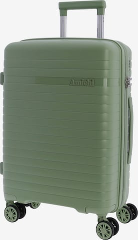 Amichi - Carrito 'AMICHI - Maleta Cabina 55x40x20- Maletas de Viaje - Maletas de Viaje Cabina Apta para Ryannair- Trolley Equipaje para Avion Resistente con 4 Ruedas de 360º y candado TSA' en verde: frente