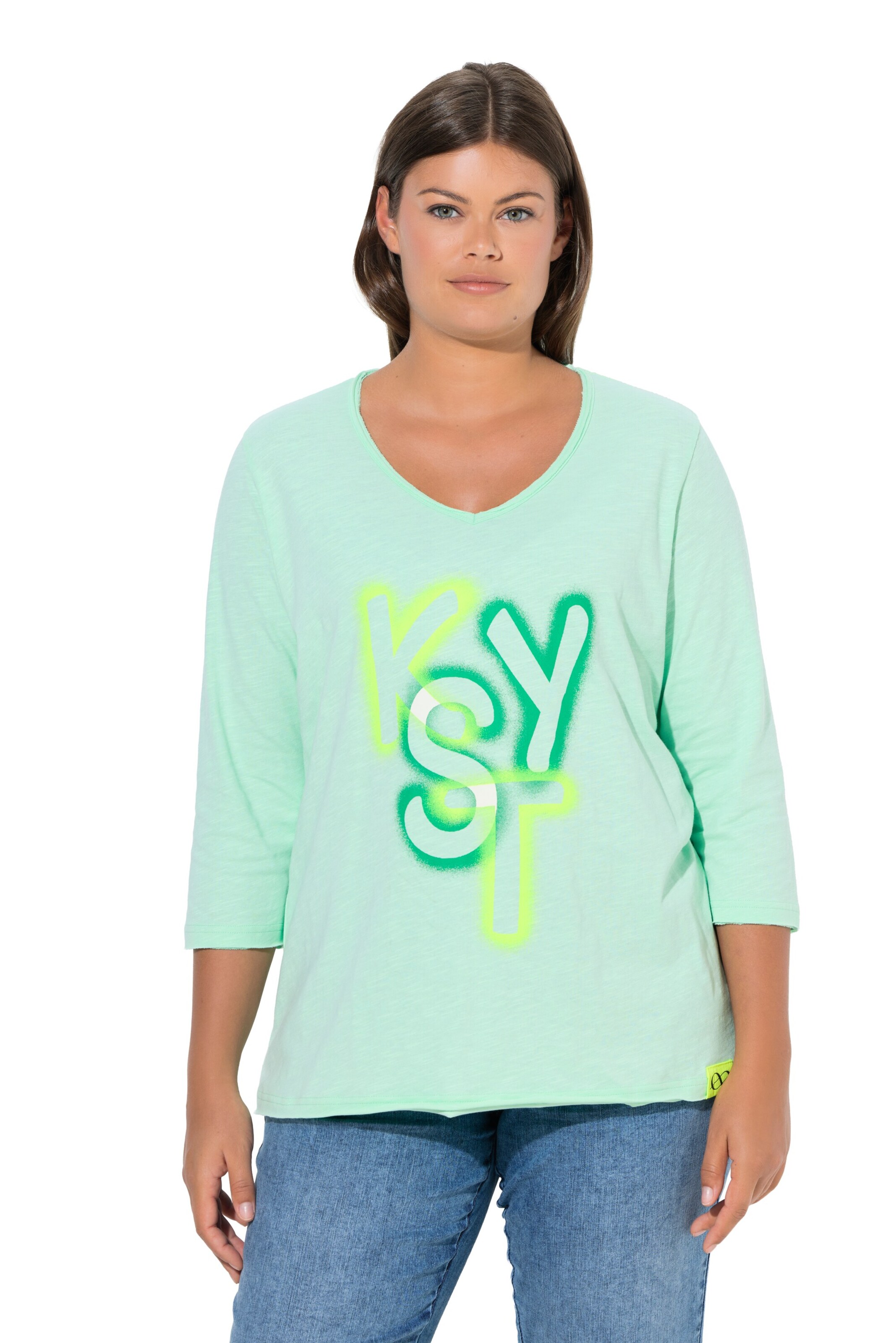 LAURASØN Shirt in Groen: voorkant